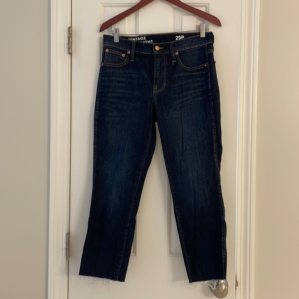 J. Crew Vintage Slim Straight Jeans, Size 29P